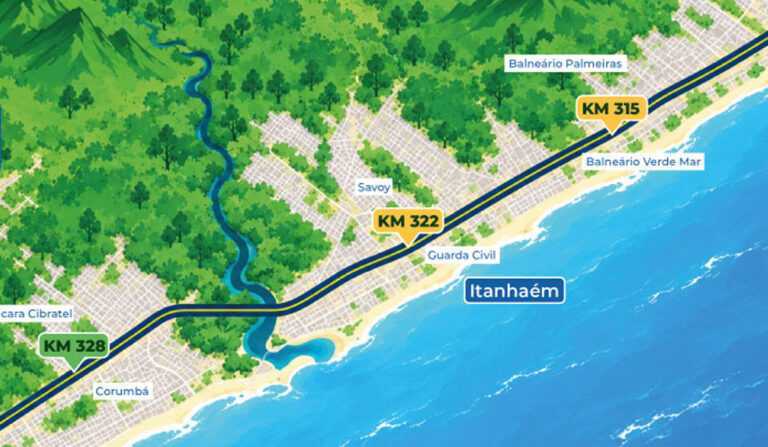 cnl-inicia-desvios-na-padre-manoel-para-construcao-de-viadutos-em-itanhaem